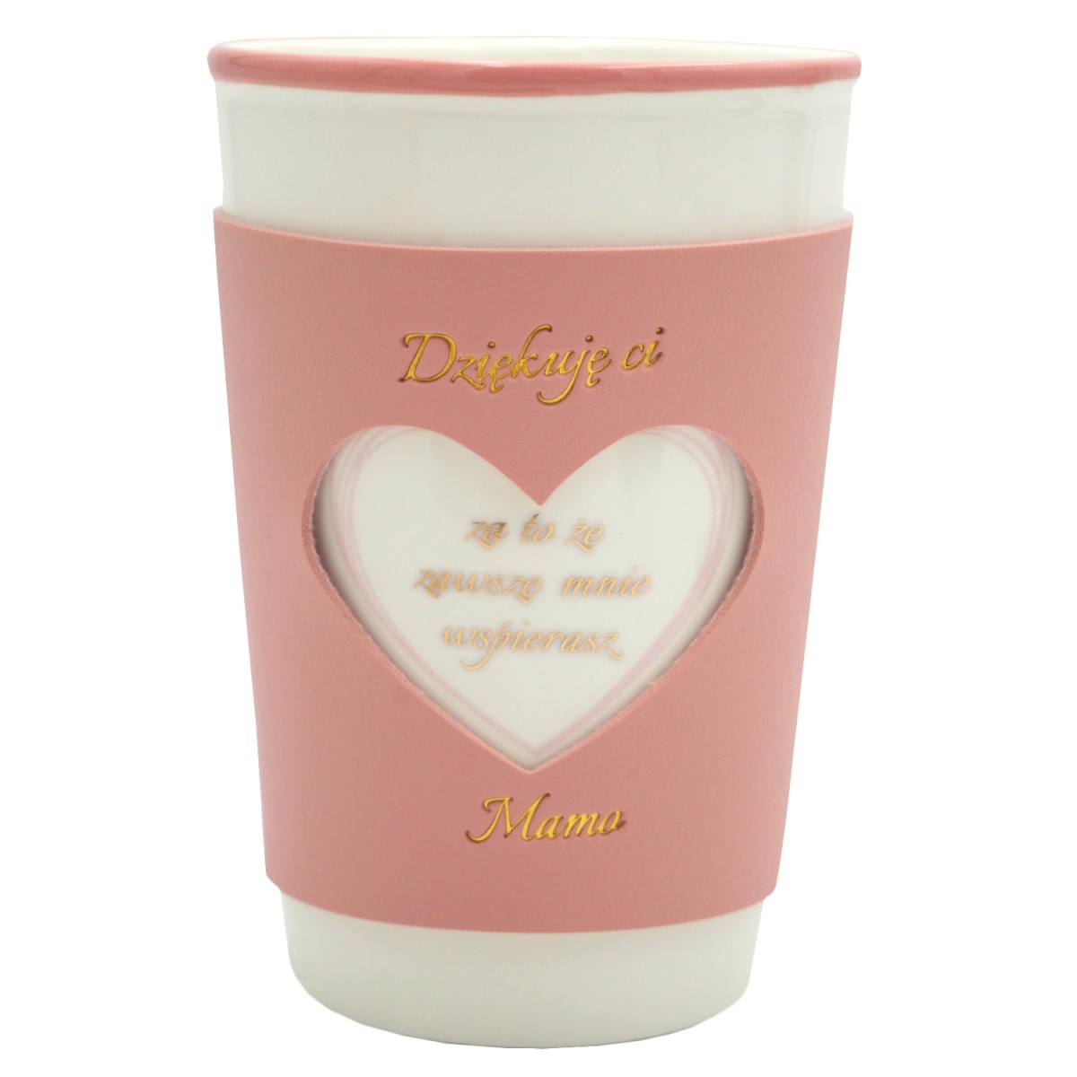 Kubek dla mamy - porcelanowy kubek z opaską 420ml